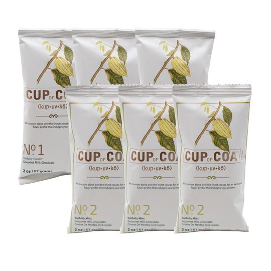 Hot Chocolate Bundle | 2 oz and 3 Units Each | Classic & Mint | Cup of Coa