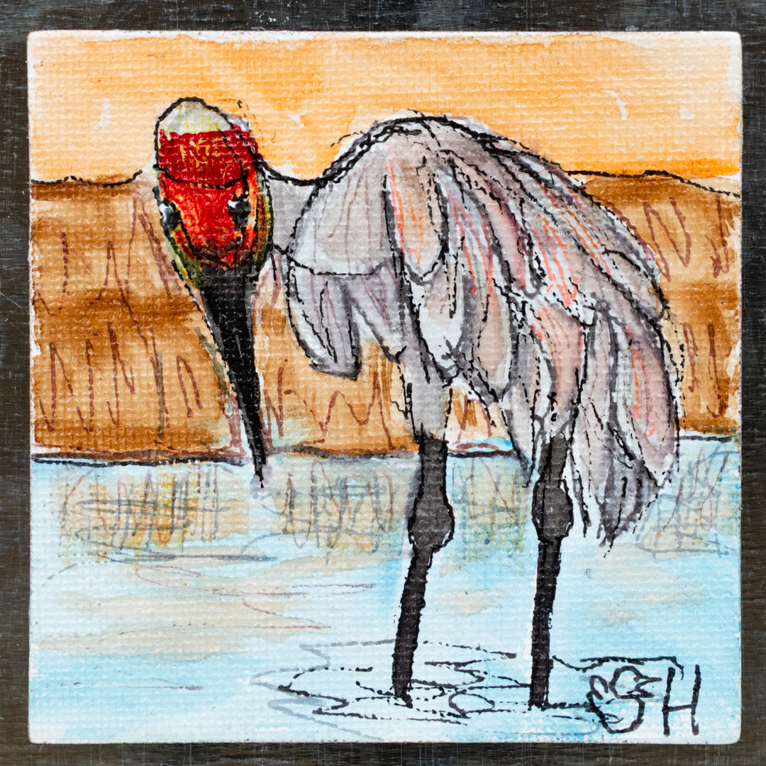 Crane Magnet | Multiple Designs | Hand-Painted | Sheryll Hickman Art