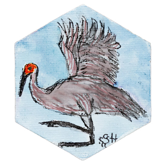 Crane Magnet | Multiple Designs | Hand-Painted | Sheryll Hickman Art