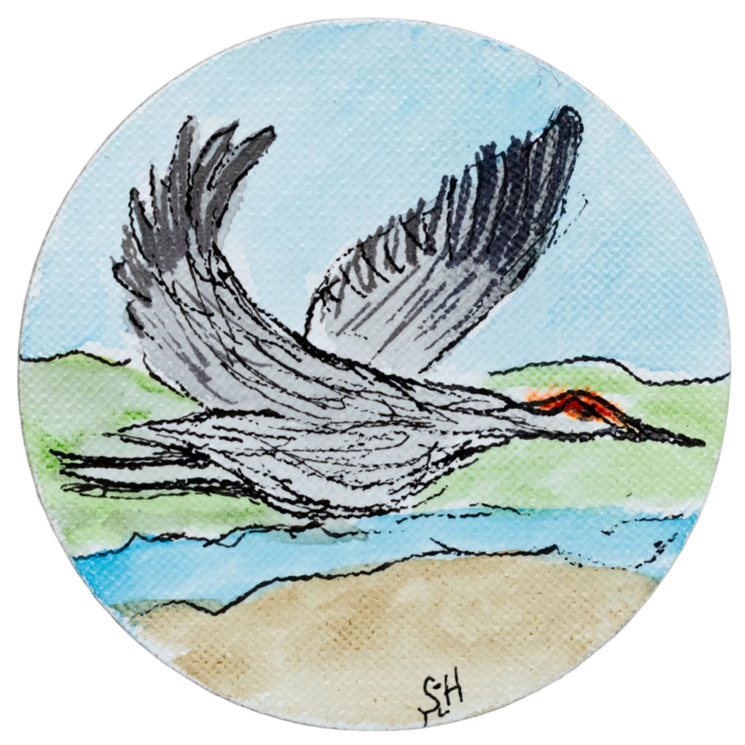 Crane Magnet | Multiple Designs | Hand-Painted | Sheryll Hickman Art