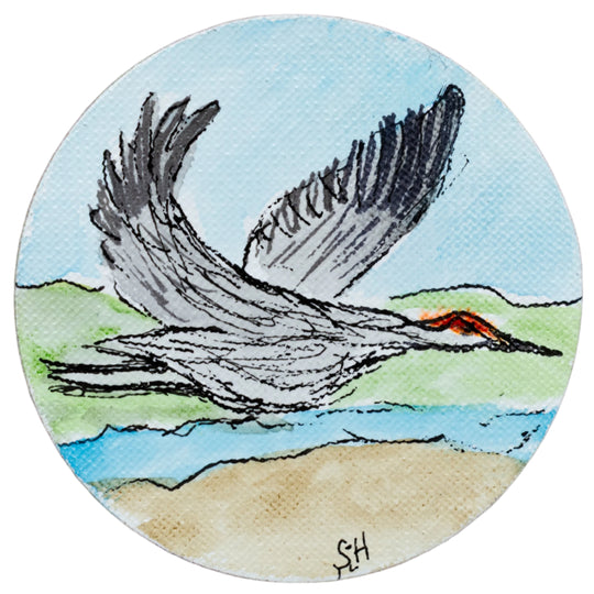 Crane Magnet | Multiple Designs | Hand-Painted | Sheryll Hickman Art