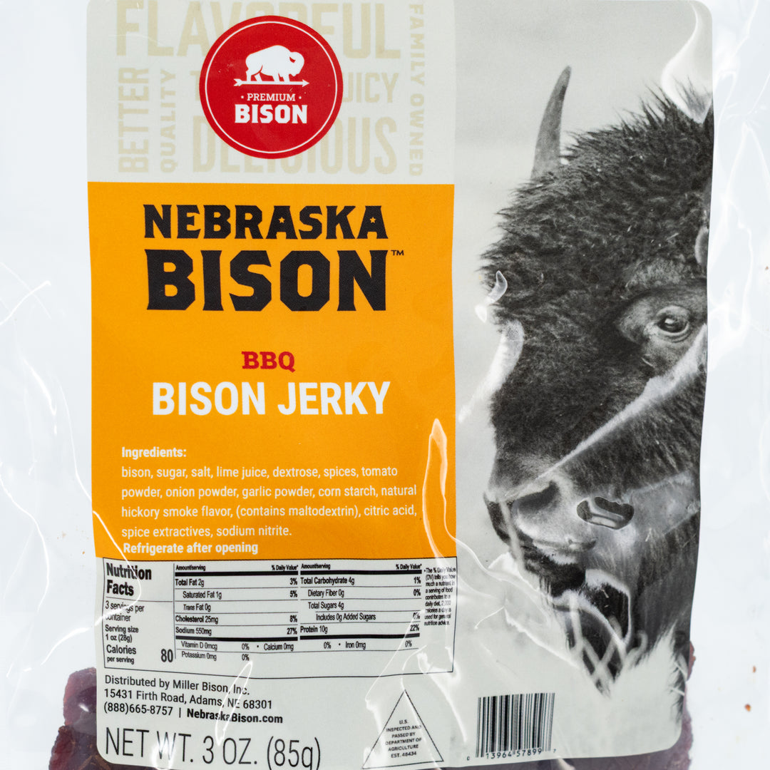 Bison BBQ Jerky | 3 oz | Nebraska Bison