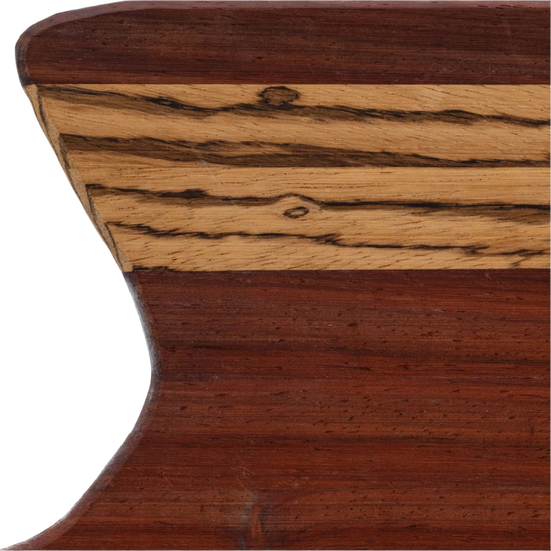 Cutting Board With Handle | Square | Light & Dark Wood Blend | Handcrafted