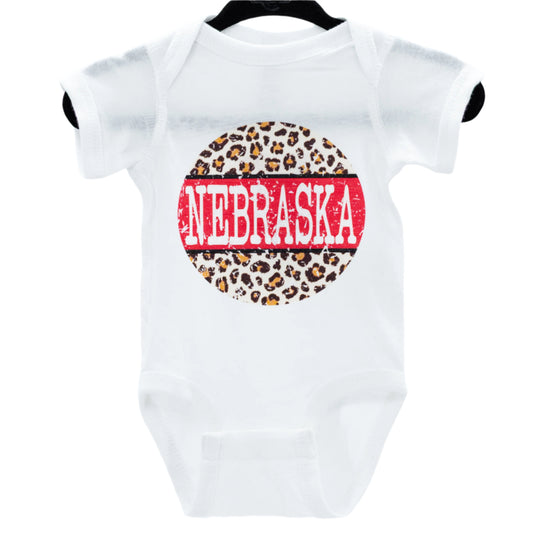 NE Leopard Onesie | Infant and Youth Sizes | Pretty & Fabulous