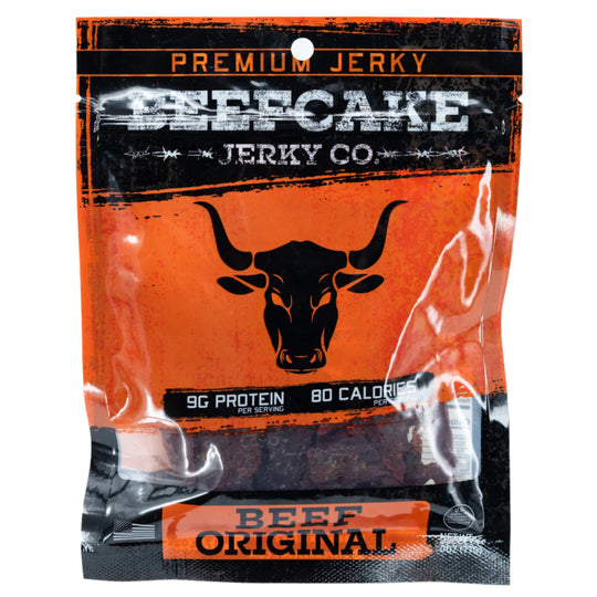 Beefcake Jerky Co Original Beef Jerky | 2.7 oz | No Nitrates or Nitrites | Gold Dust Kettle Corn