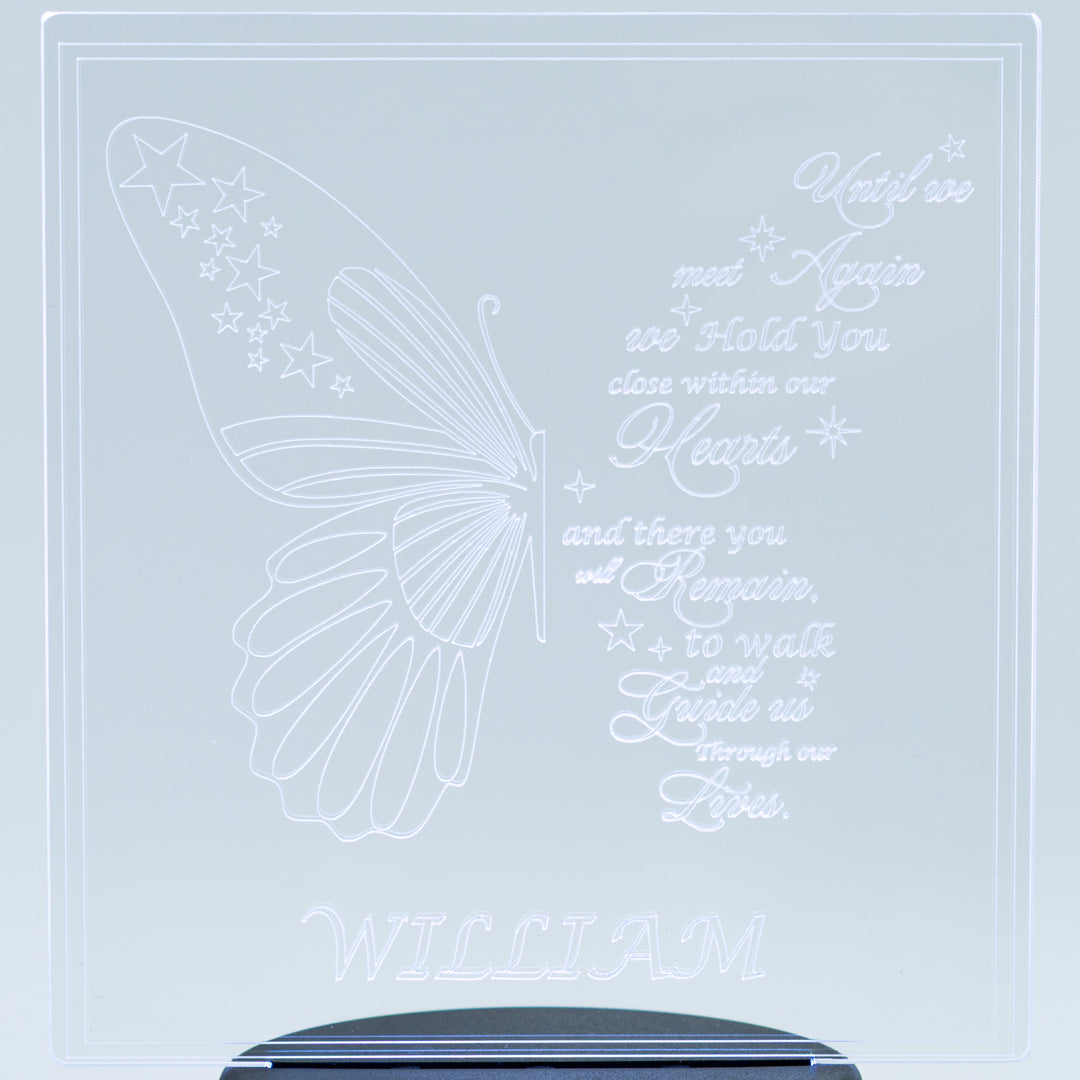 Customizable LED Lighted Memorial Plaque | Create Your Own | Glowing Creation