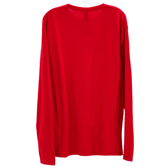 Nebraska Husker Puff Long Sleeve Shirt | Red/White | Double Play Apparel & Engraving LLC