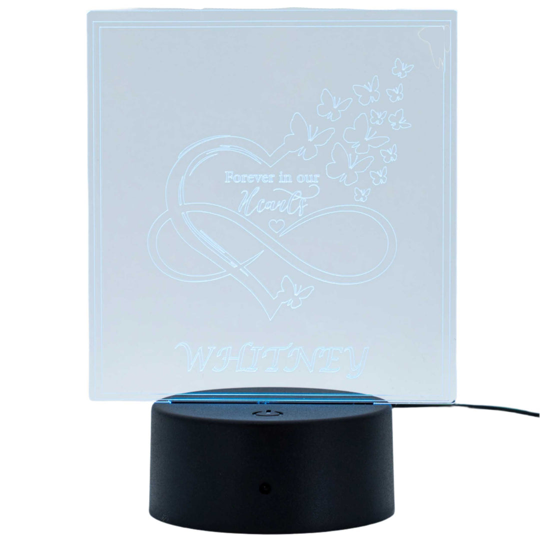 Customizable LED Lighted Memorial Plaque | Create Your Own | Glowing Creation