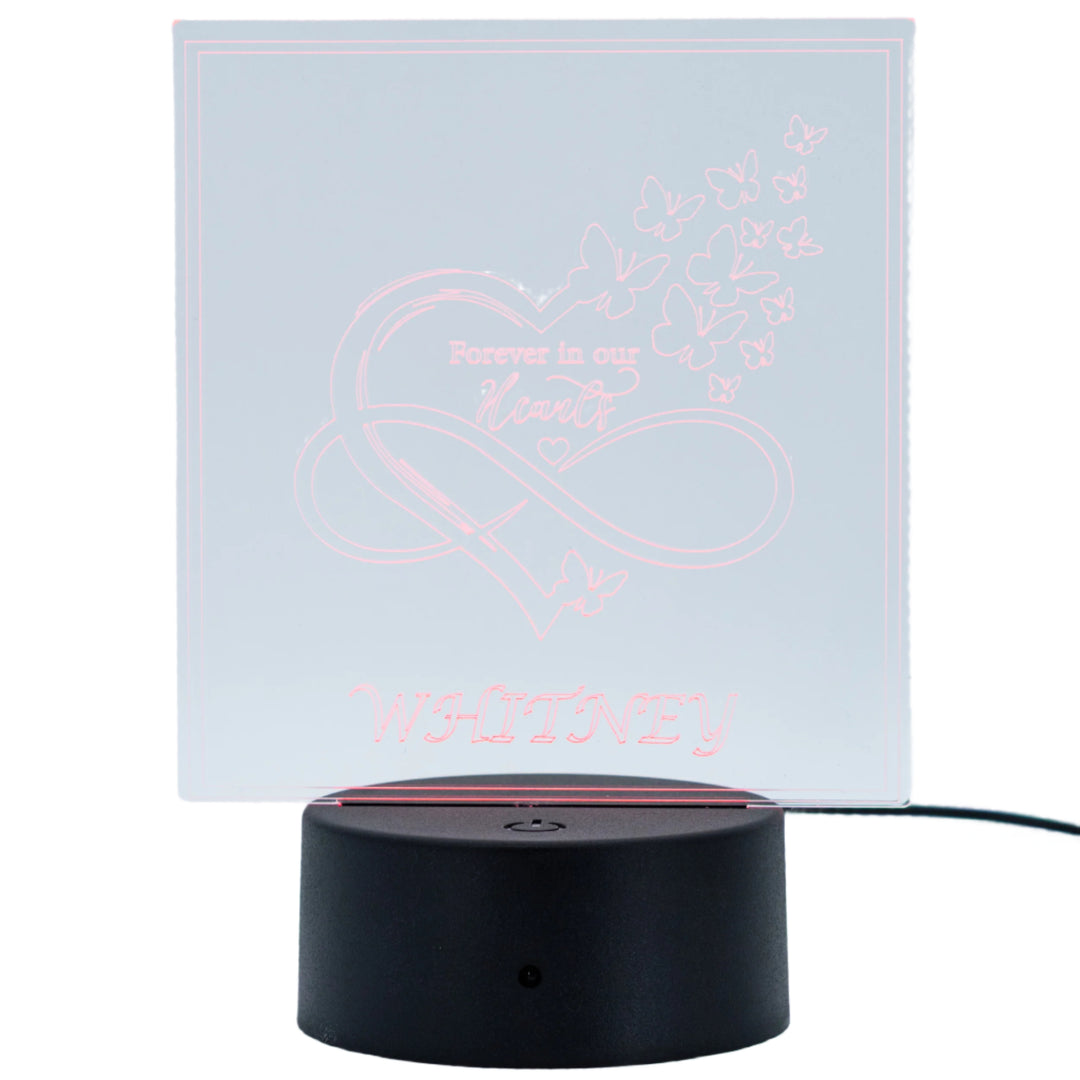 Customizable LED Lighted Memorial Plaque | Create Your Own | Glowing Creation