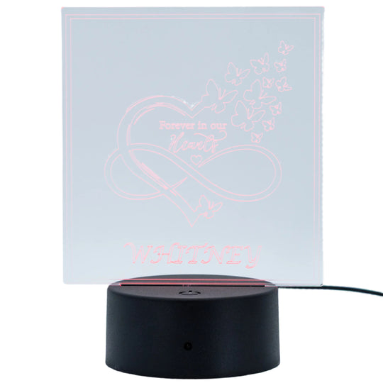 Customizable LED Lighted Memorial Plaque | Create Your Own | Glowing Creation