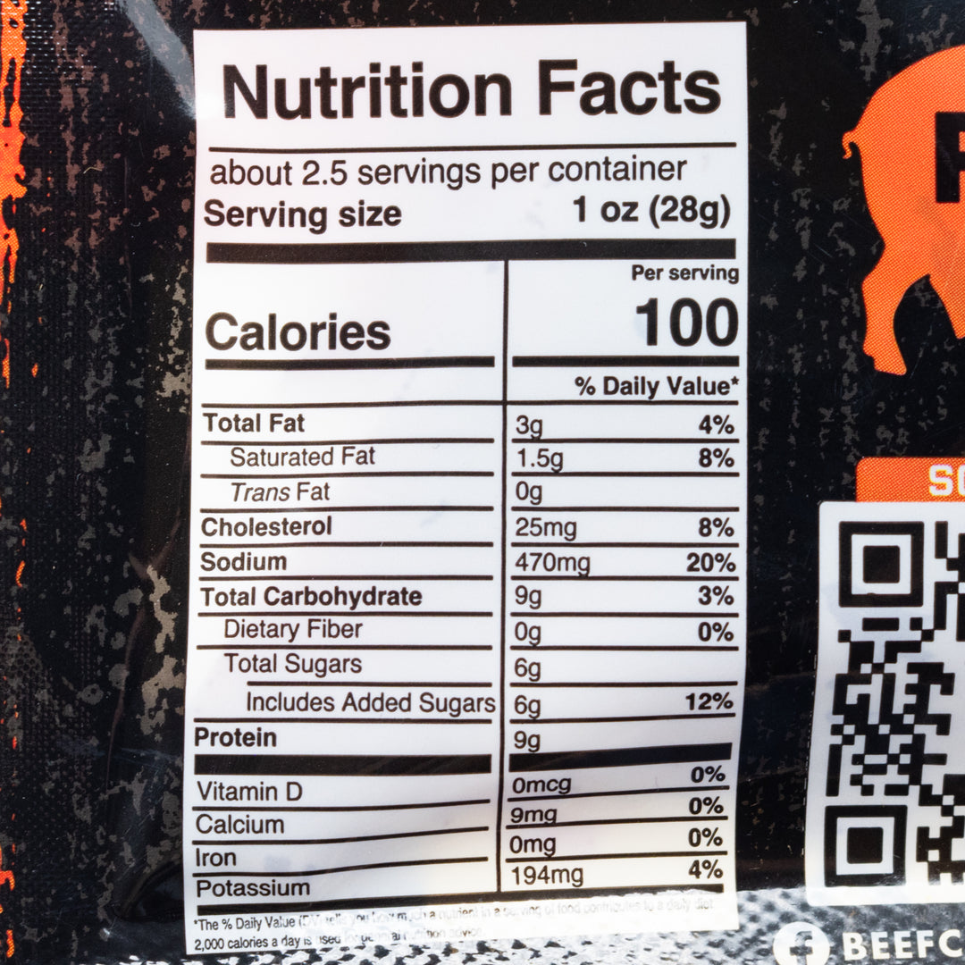 Beefcake Jerky Co Pork Sweet Heat Jerky | 2.7 oz | No Nitrates or Nitrites | Gold Dust Kettle Corn