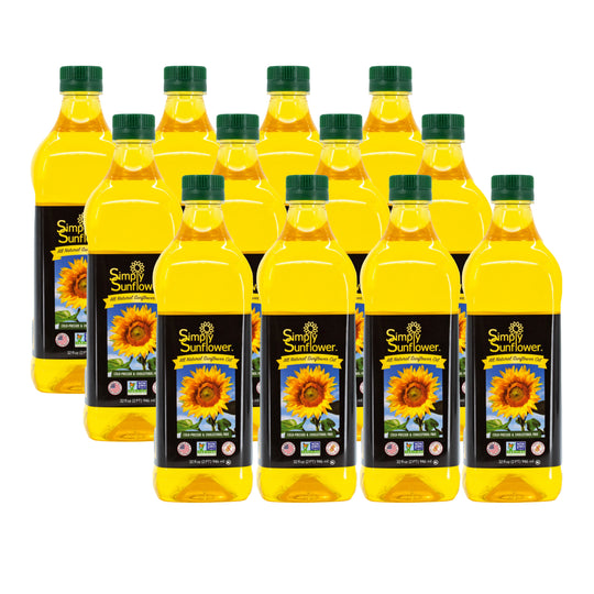 Sunflower Oil | Pack of 12 | 32 oz | Non GMO, Gluten & Nut Free, Vegan | Simply Sunflower