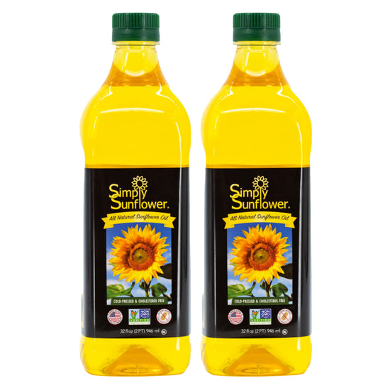 Sunflower Oil | Pack of 2 | 32 oz | Non GMO, Gluten & Nut Free, Vegan | Simply Sunflower