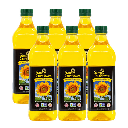 Sunflower Oil | Pack of 6 | 32 oz | Non GMO, Gluten & Nut Free, Vegan | Simply Sunflower