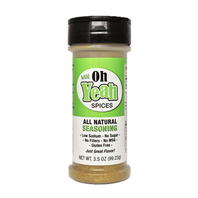 Oh Yeah Plus | 3.5 oz. Bottle | 12 All Natural Herbs and Spices | Low Sodium | Sugar Free |  Steak, Chicken, Or Veggie Seasoning | Adds Richness to All Meals | No MSG or GMO | Healthy Spice Alternative | Nebraska-Made Seasoning