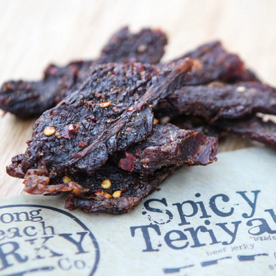 Beef Jerky | 2.5 oz. | Spicy Teriyaki Flavor | High Protein Snack | Bold, Long-Lasting Flavor | Nebraska Beef Jerky | Vicious Heat | Cooked To Perfection | Robust Spicy Taste | Midwest Tradition | Made with REAL Beef | 4 Pack | Shipping Included