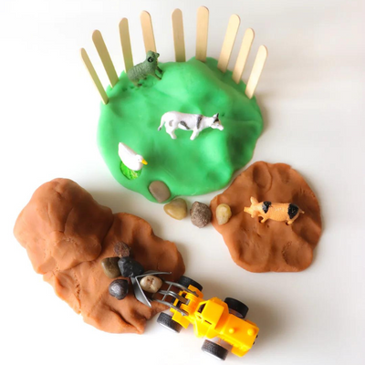 On The Farm Play Dough Kit | Sensory Activity | All Natural Ingredients | Non-Toxic | Great Activity for Kids | Create own Farm Adventures