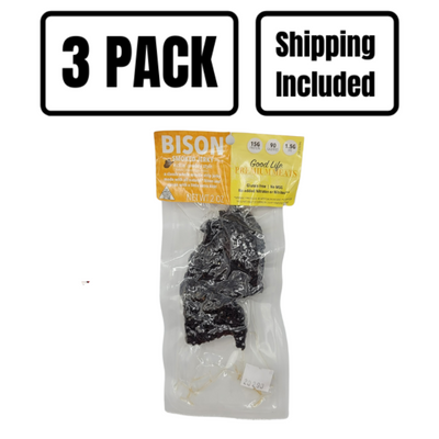 Bison Smoked Jerky | Cowboy Kickin' Spicy | All Natural Bison Meat | No MSG or Nitrates Added | Ready To Eat | Gluten Free Jerky | 2 oz. | Pack of 3 | Shipping Included