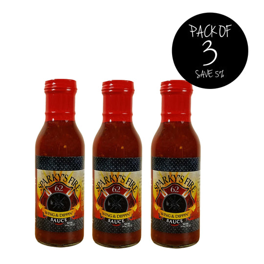 Sparky's FIRE Wing & Dippin' Sauce | Pack of 3 | 14 oz. Bottle