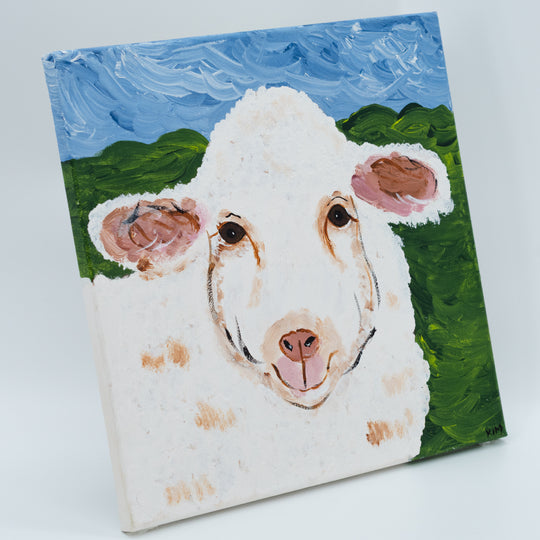 Jennifer The Sheep | 12 X 12 | Canvas Painting | The Painted Attic
