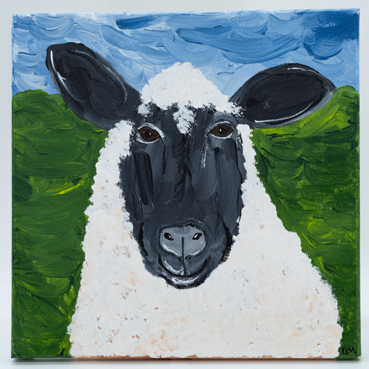 Jessica The Sheep | 12 X 12 | Canvas Painting | The Painted Attic