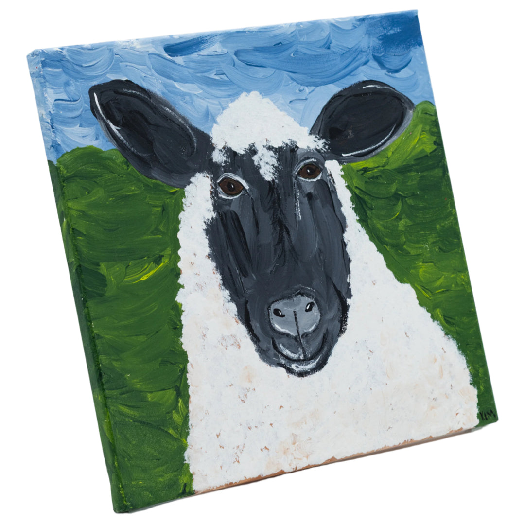 Jessica The Sheep | 12 X 12 | Canvas Painting | The Painted Attic
