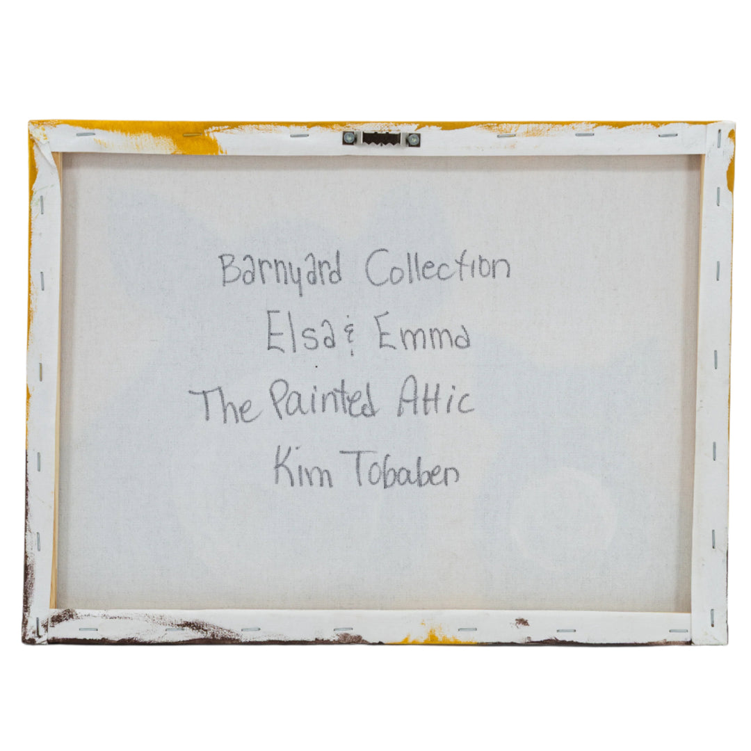 Elsa & Emma The Pigs | 16 X 12 | Canvas Painting | The Painted Attic