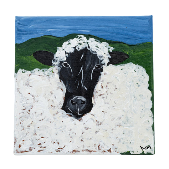 Bob the Brick Sheep | 8 X 8 | Canvas Painting | The Painted Attic