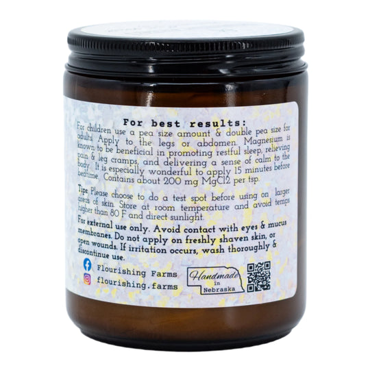 Magnesium Tallow Butter | Bedtime Blend | 8 oz | Flourishing Farms