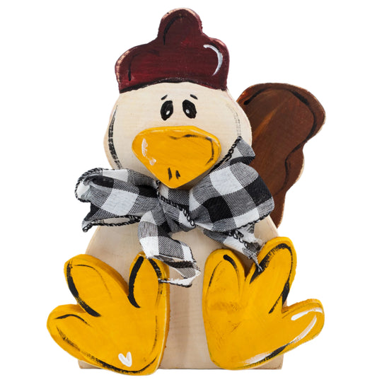 Hazel the Chicken | 8 X 5 | Rustic Wooden Decoration | The Painted Attic