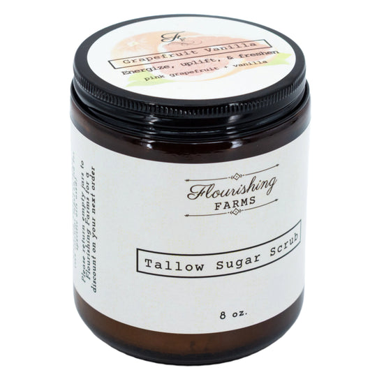 Tallow Sugar Scrub | Multiple Scents and Sizes | Flourishing Farms