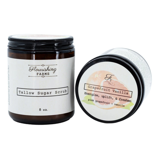 Tallow Sugar Scrub | Multiple Scents and Sizes | Flourishing Farms