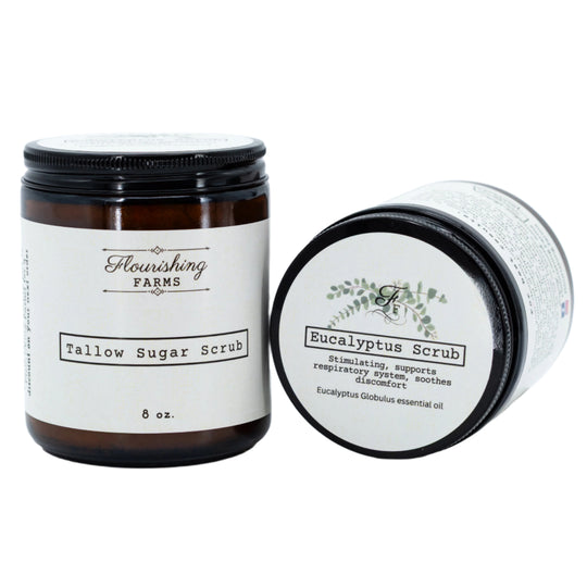 Tallow Sugar Scrub | Multiple Scents and Sizes | Flourishing Farms