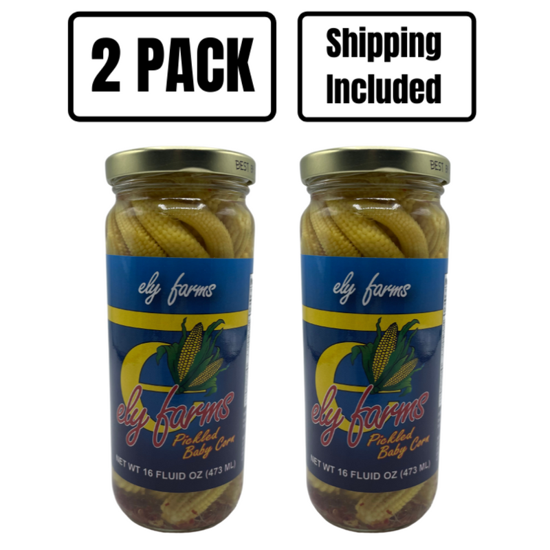 Pickled Corn | Sweet and Spicy | Zesty Pickle Flavor | Made in Nebraska | Homemade Recipe | 16 oz. Jar | Pack of 2 | Shipping Included