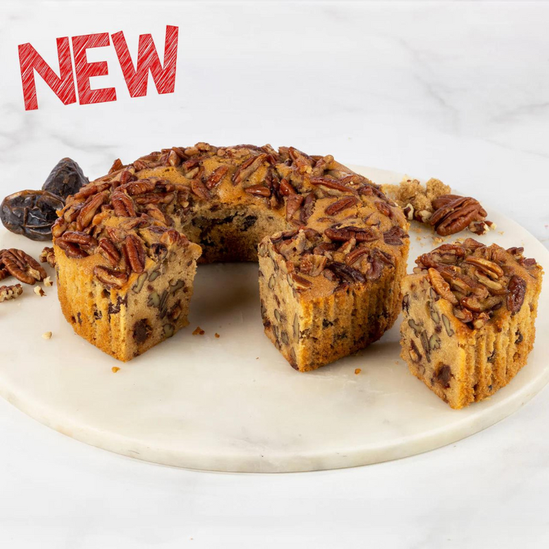 Southern Pecan Cake | Savory Caramel Date Pecan Cake |  Perfect Gift for a Sweet Lover | Delicious Caramel Flavor Cake | 24 oz. Box | Sweet & Savory | Filled With Pecan & Date Pieces