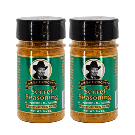 Jim Baldridge Secret Seasoning | Pack of 2 | 4.7 oz | Gluten Free | Baldridge Food Company