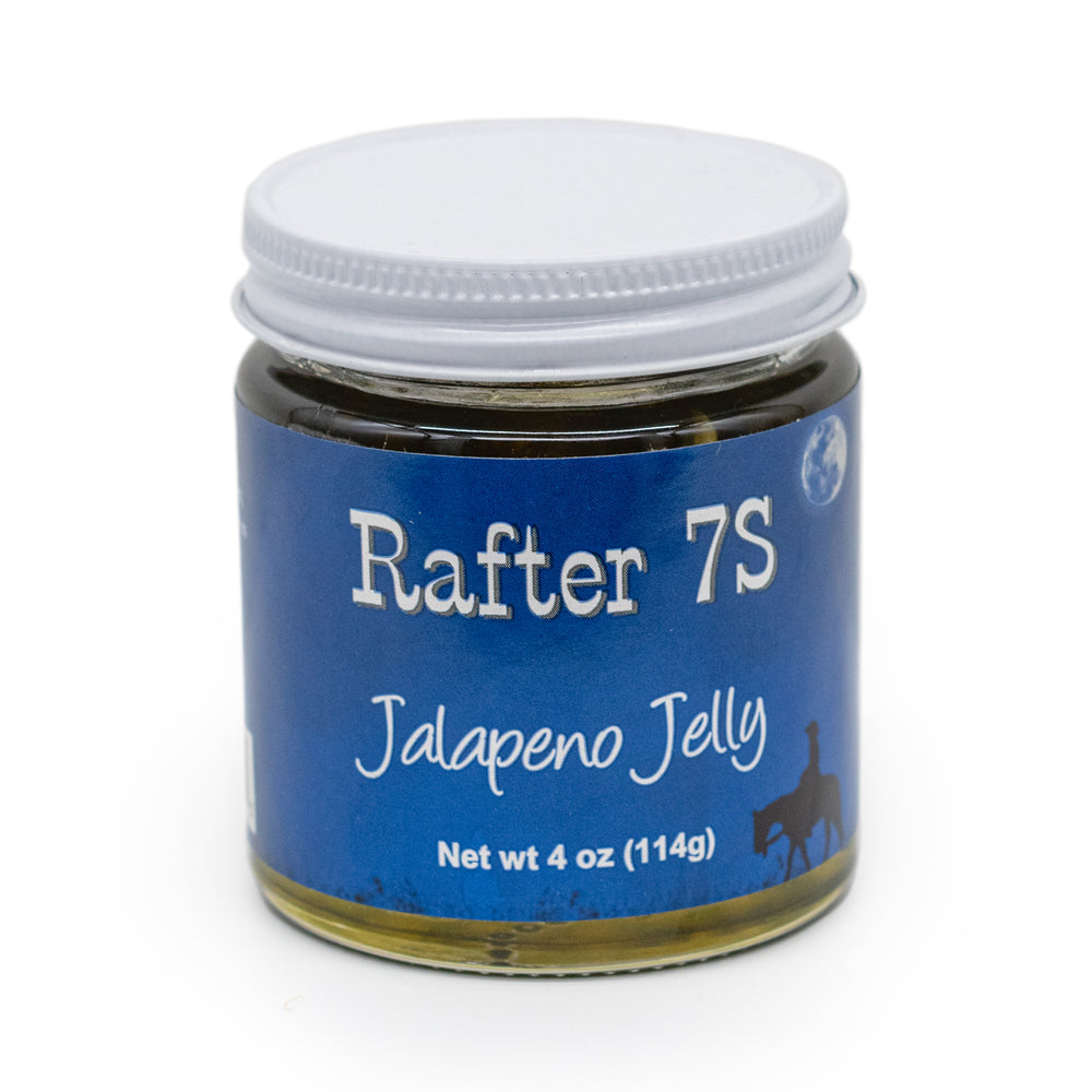 Jalapeno Jelly | 4 oz. | 3 Pack | Made with Fresh Jalapeños | Perfect Bite of Spice | Made in Paxton, NE | Rafter 7S