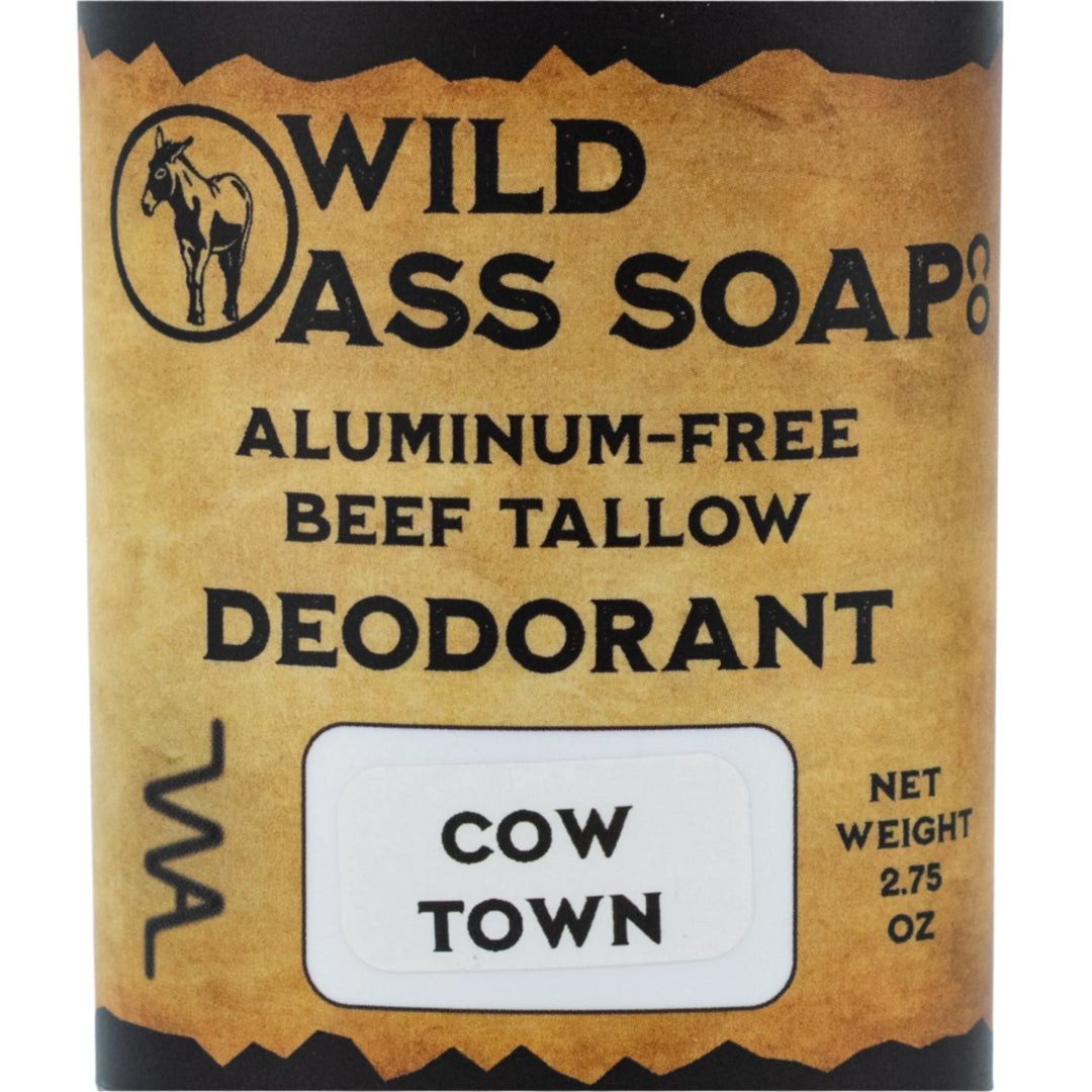 Deodorant stick with a rustic label