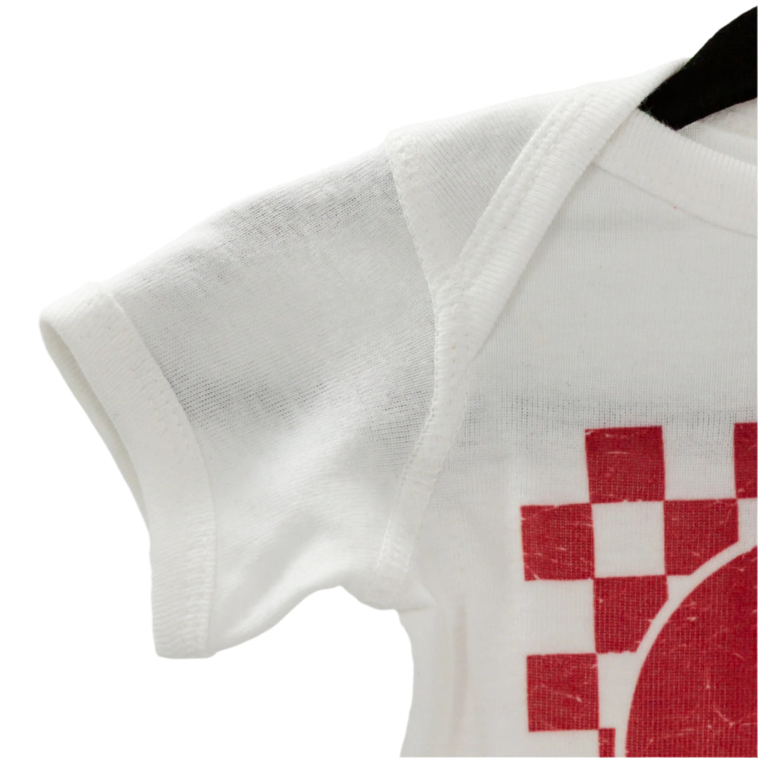 Nebraska Smiley | White and Red Design | Infant & Toddler Sizes | Pretty & Fabulous