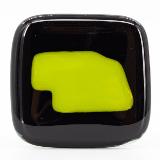 Glass Nebraska State Magnet | Black & Green | Springfield Artworks