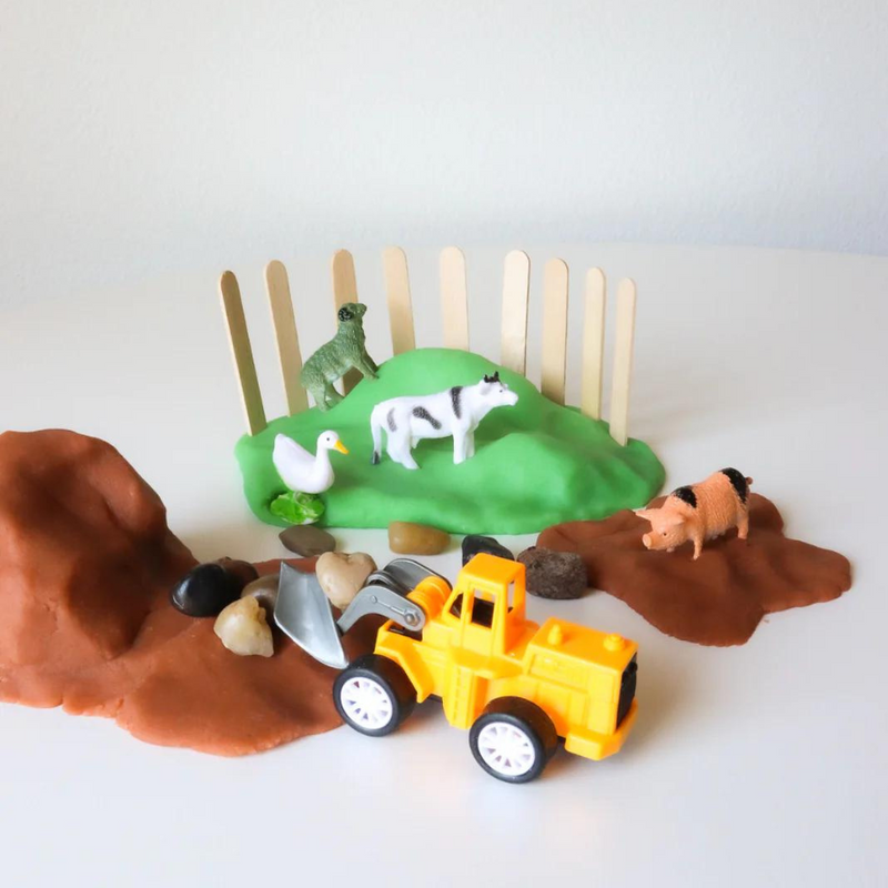 On The Farm Play Dough Kit | Sensory Activity | All Natural Ingredients | Non-Toxic | Great Activity for Kids | Create own Farm Adventures