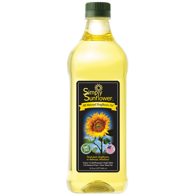 Simply Sunflower All-Natural Sunflower Oil | Non GMO, Gluten-Free, Vegan | Heart Healthy Cooking Oil | 32 oz. | 2 Pack | Shipping Included