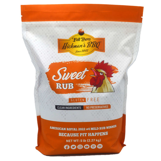 Sweet Natural  BBQ Rub | 5 lb | Fat Boy Hickman's BBQ | Gluten Free | Hickman's Fat Boy BBQ