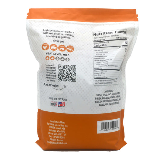Sweet Natural  BBQ Rub | 5 lb | Fat Boy Hickman's BBQ | Gluten Free | Hickman's Fat Boy BBQ