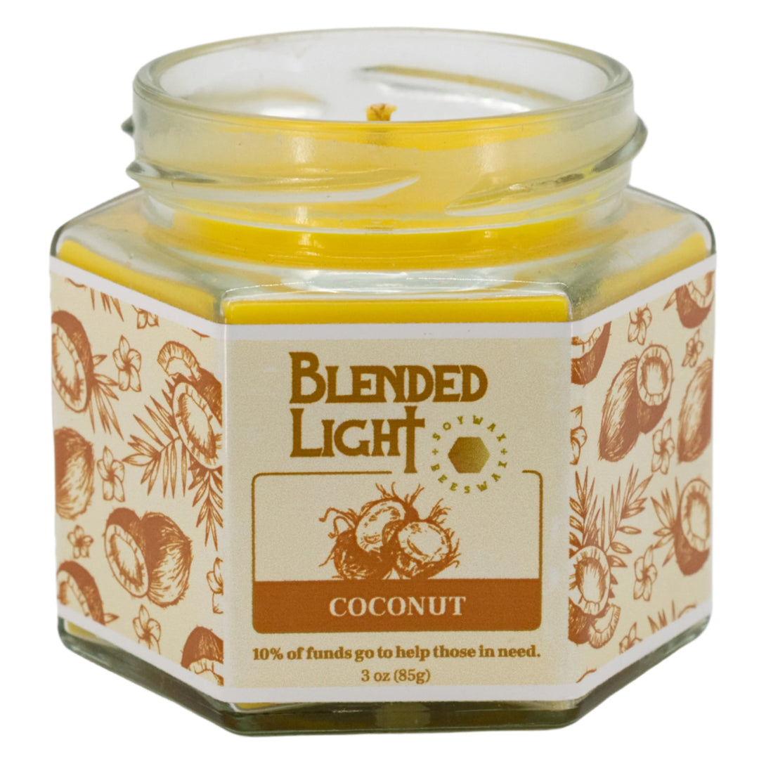 Coconut Scented Candle | Multiple Sizes | Blended Light
