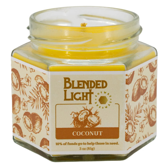 Coconut Scented Candle | Multiple Sizes | Blended Light