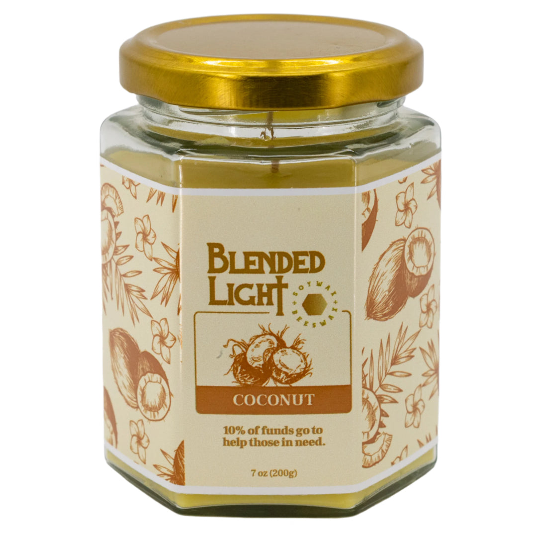 Coconut Scented Candle | Multiple Sizes | Blended Light