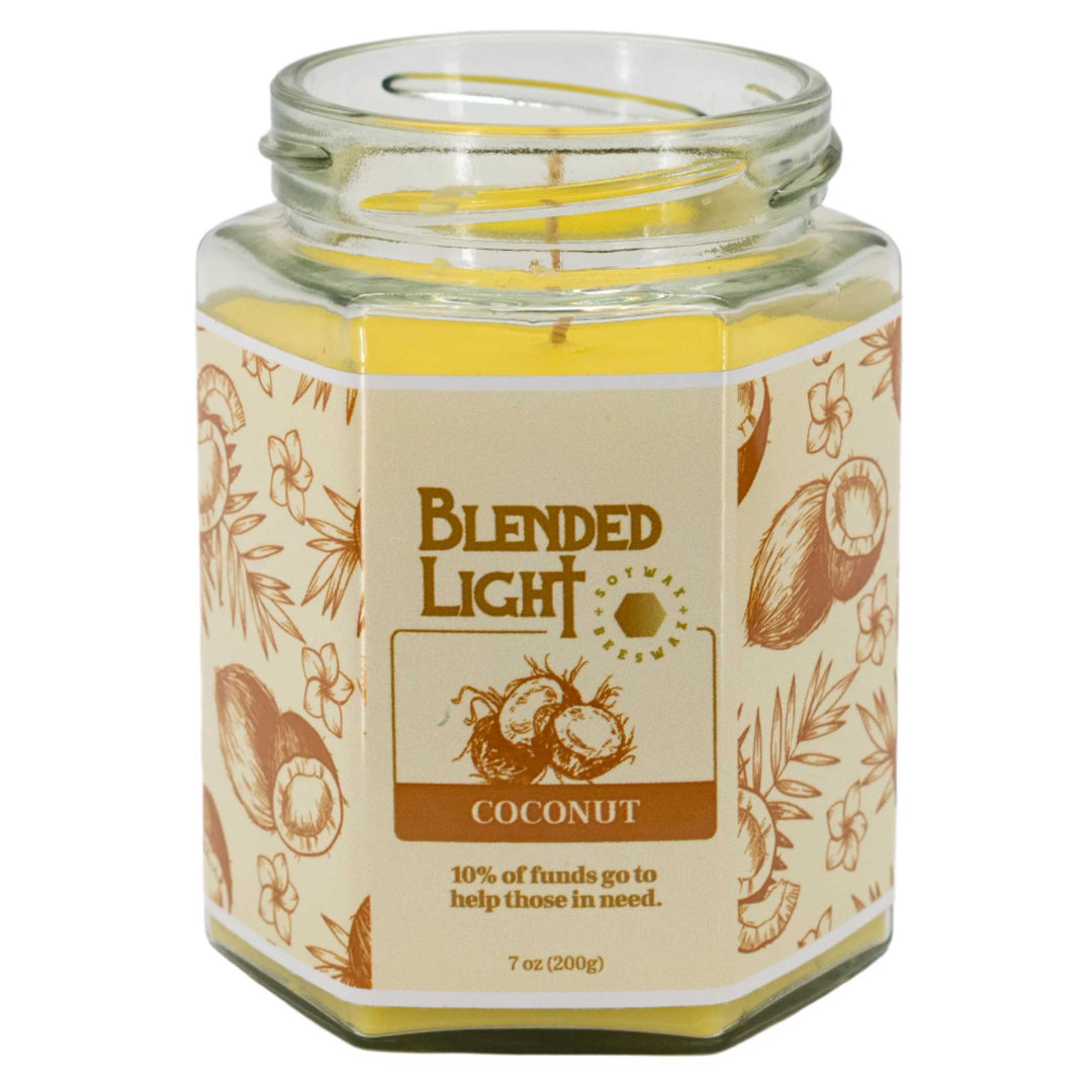 Coconut Scented Candle | Multiple Sizes | Blended Light