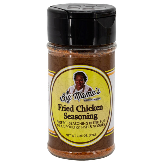 Jar of Big Mama's Fried Chicken Seasoning on a white background