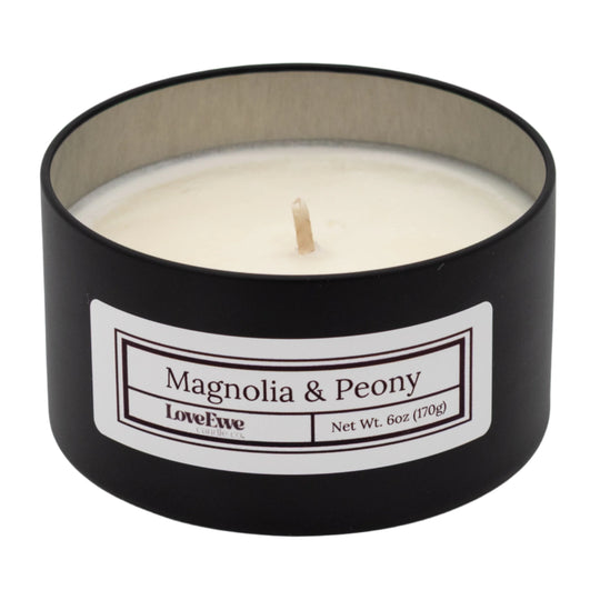 Magnolia & Peony Scented Candle | 6 oz | Love Ewe Candle Company